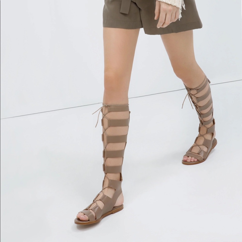 Taupe Zara Gladiator Sandals